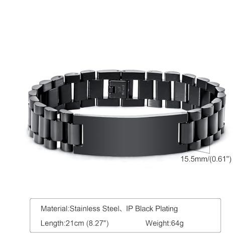 Personalized Picture Bracelet for Men - Free Engraved Customized Photo Bracelets,Hypoallergenic Stainless Steel Adjustable Wristband,Trendy Custom Engraving Photo/Text/Name Bracelet Jewelry for Him4