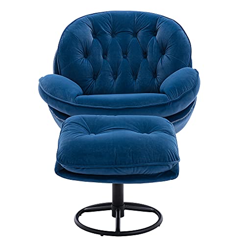 Sillón Plegable Tela Azul miniatura 5