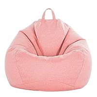 FANSU Copertura per Poltrona Sacco Puff Poltrona Senza Riempimento, Pouf Poltrona con Zip, Poltrona a Sacco Pigro Poltrona per Adulti e Bambini (Nero 1,70x80cm