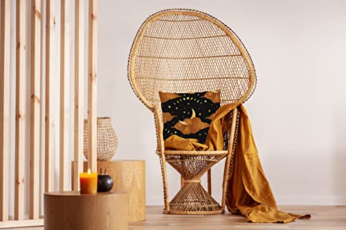 Jartinle Boho Celestial Pillow Covers 18X18 Set Of 4 Black And Gold Bohemian Decorative Aesthetic Sun Moon Cloud Cat African American Woman Hippie Throw Pillow For Couch Home Spiritual Decor #TOP3