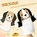 JUSTQUNSEEN Hand Puppet for Kids Toddlers Plush Dog Won’t Shed Animal Toy for Role Play Storytelling Preschool Classroom Educational Birthday Beagle