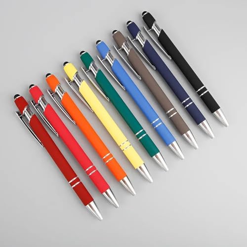 Stylo à bille en métal PURYN personnalisé au laser pour écran tactile - Lot de 50 gris argent - 4