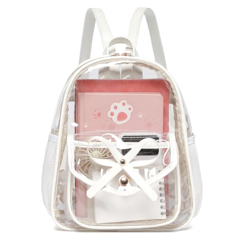 Image of I IHAYNER Girls Bowknot Cute Leather Backpack Mini Backpack Purse for Women