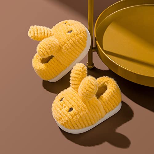 EnJoCho Girl Athletic Sandals Fashion Cute Autumn and Winter Girls Boys Slippers Flat Soft Warm and (Yellow, 6-12 Months)2