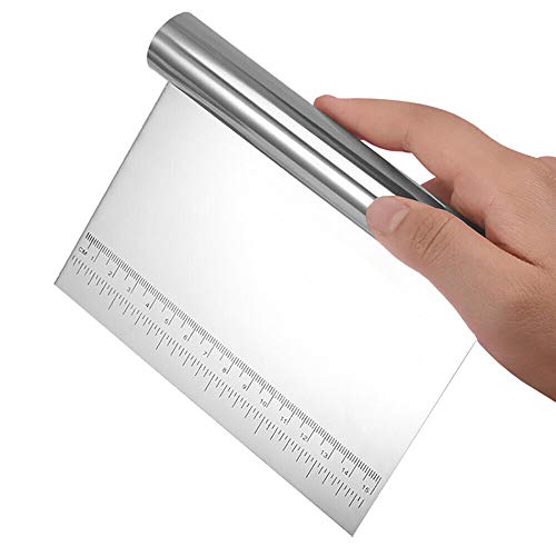 Edelstahl Kuchenschaber Mehl Gebäck Pizza Teigschaber Cutter Backwerkzeug Cover