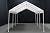 King Canopy Hercules 10-Feet by 20-Feet, 2-Inch Steel Frame, 8-Leg, Carport, White