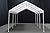 King Canopy Hercules 10-Feet by 20-Feet, 2-Inch Steel Frame, 8-Leg, Carport, White