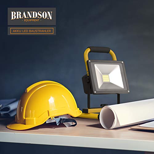 LED Akku-Strahler von Brandson für Baustellen und Outdoor