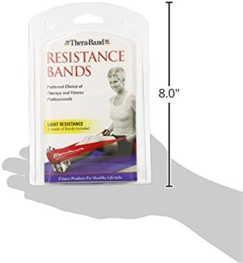 TheraBand Profesyonel lateks direnç bantları, üst vücut, alt vücut ve gövde egzersizleri, fizyoterapi, pilates, ev antrenmanı ve rehabilitasyon için, 20403, sarı/kırmızı/yeşil - başlangıç seti - Görsel 3