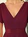 Ever-Pretty Women's Mother of Bride Dress Double V-Neck Empire Waist Front Wrap Tulle Bridesmaid Dress Burgundy US10