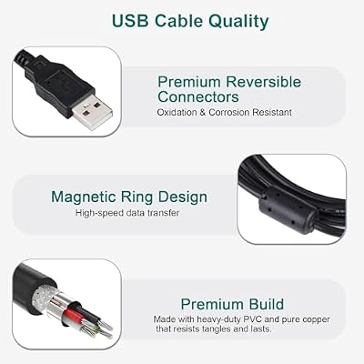 Replacement for Nikon Coolpix Charger UC-E6 USB Cable, Compatible with Nikon Coolpix B500, Consumer DSLR D3300, D750, D5300, D7200, D3200 Camera Charger Cord
