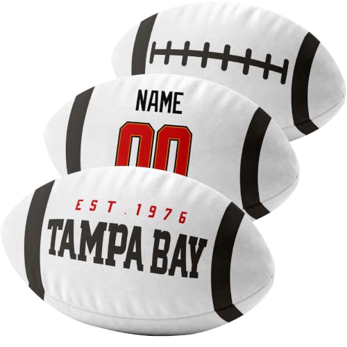 Image of ANTKING Tampa Throw Pillow 2 Packs Custom Name Number Gifts | Personalized Gift for Youth for Birthday Christmas