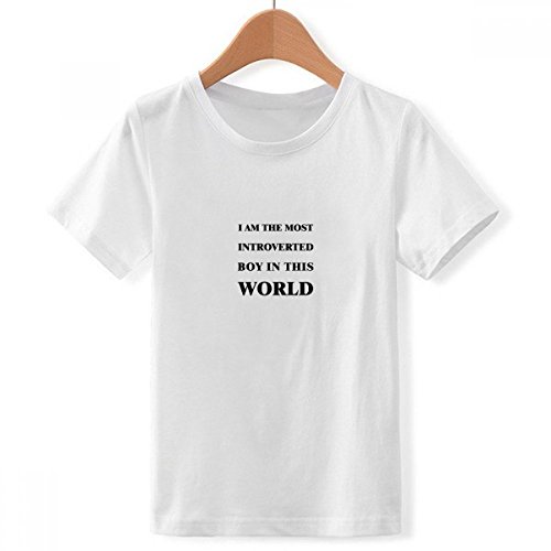 T-shirt introverti coton blanc col rond multicolore taille XL garçon