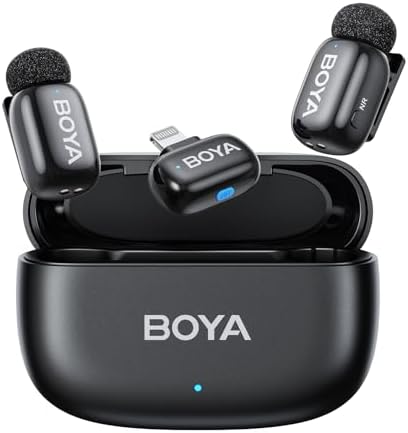 BOYA Mini microfone sem fio para iPhone, 5 g ultraleve, microfone...