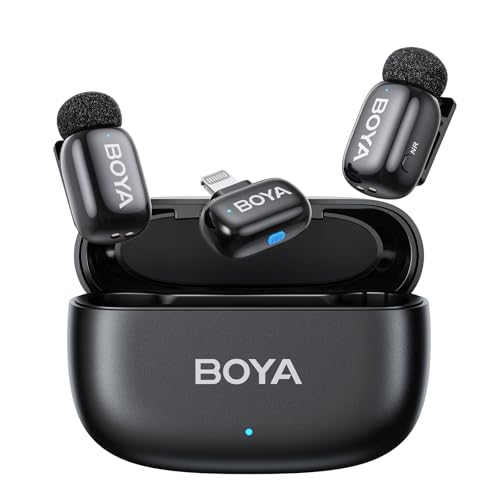 BOYA Mini microfone sem fio para iPhone, 5 g ultraleve, microfone...