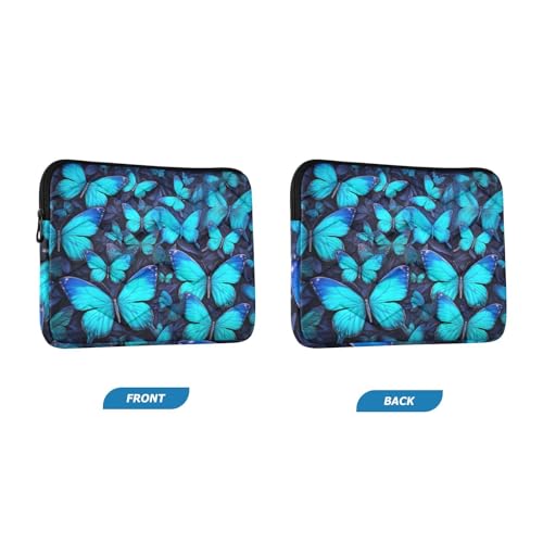 Funda para portátil 13-14 pulgadas azul con mariposas miniatura 2