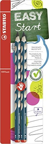 Handwriting Pencil - STABILO EASYgraph - Right Handed - Petrol - 2 pcs - HB