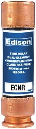 Eaton Bussmann ECNR50 Bussmann Copper Edison ECNR-50, 50 Amp 250VAC/125VDC Dual Element Time Delay Class RK5, Color