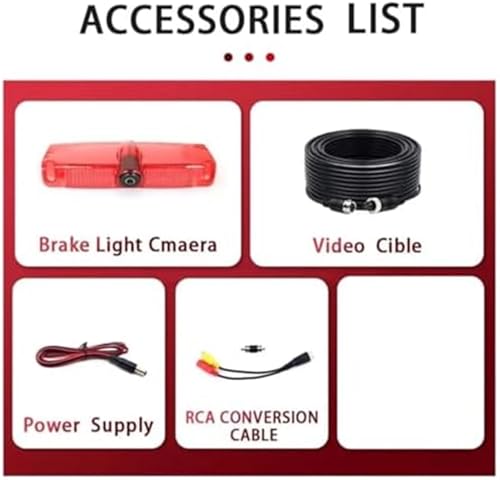 XEDLAMP Kamera cofania samochodu Kamera cofania, dla Express, dla Gmc, dla Savana, dla Explorer, dla Van Cargo 2003-2018 Ahd 1080 P(Black lens)