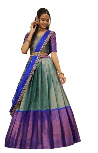 Image of Fabcartz South Indian Half and Half Saree For Women