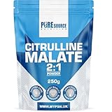 Pure Source Nutrition 100% Pure Citrulline Malate Powder 2:1 Ratio 250g Unflavoured Vegan Pump | Nitric Oxide - Image 1