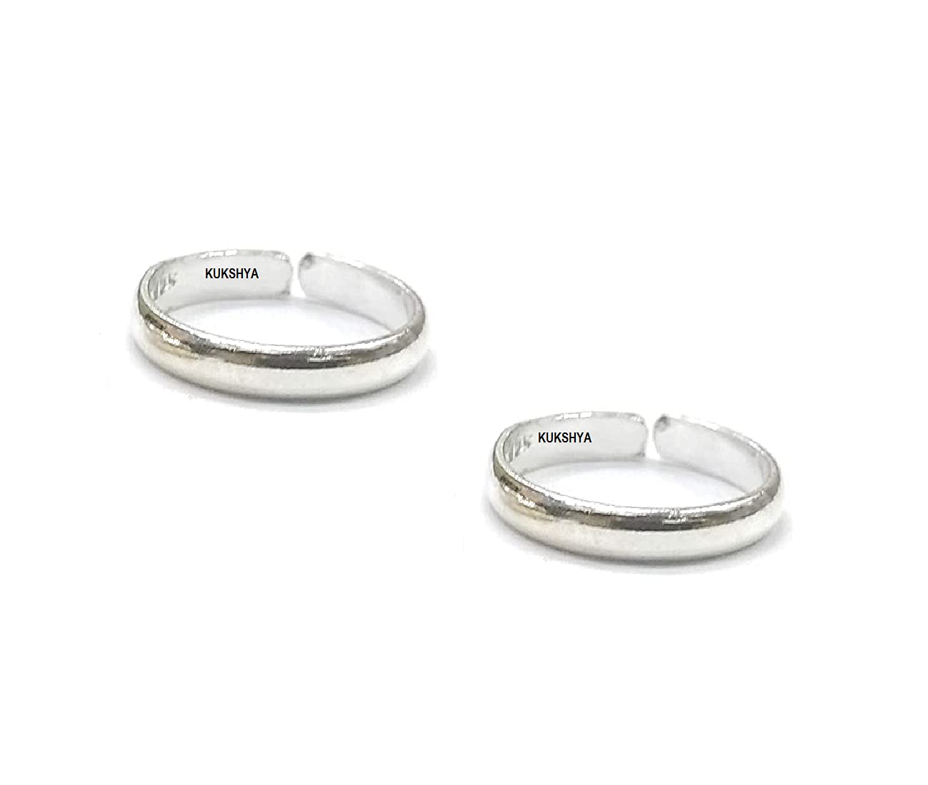 KUKSHYAJEWELLERS Exclusive 925 Sterling Silver PLAIN Toe Ring For Girls and Women (Bichhiya)