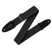 Levy's Leathers Cotton Suede Series Gitarrengurt aus Baumwolle | Breite 5 cm | Schwarz | (MC8-BLK)