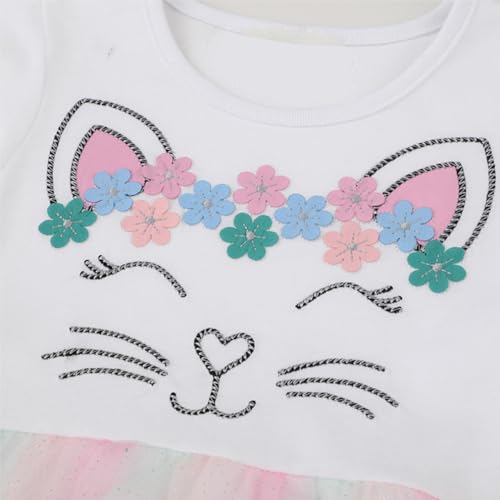 Image of Toddler Girls Tutu Dresses Cute Casual Short Sleeve Dress for Summer Daily Home School Party 2-8T