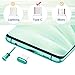 VIWIEU USB C Dust Plugs Charging Port Cover Caps with Cable Protectors 2 PCS Compatible with iPhone 16 15 Pro Max Samsung Galaxy S25/S24/S23/S22/S21/S20+ Ultra/Z Flip 6/Z Fold 6 Pixel OnePlus (Green)