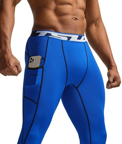 Kompressionslaufhose für Herren TSLA Dri Fit – Sportleggings im 2er Pack