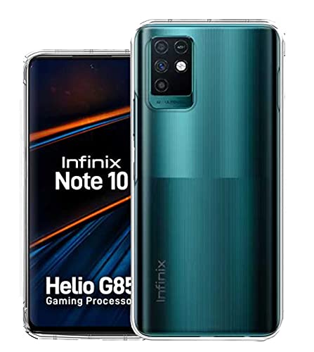 Image of Soft Flexible Back Cover Compatible with Infinix Note 10 Pro /Infinix Note 10, Transparent Case