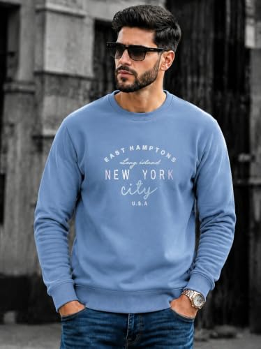 Image of Mack Jonney Men's Printed Fleece Sweatshirt|Full Sleeve Round Neck Winter Sweatshirt for Casual Wear|Travel|Gym & Everyday Style-mj-62