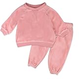 HonestBaby Multipack Pullover Hoodie Sweatshirt Jogger Sweatpant Sets Organic Cotton Baby, Toddler, Boys, Girls, Unisex , Pink, 6-9 Months