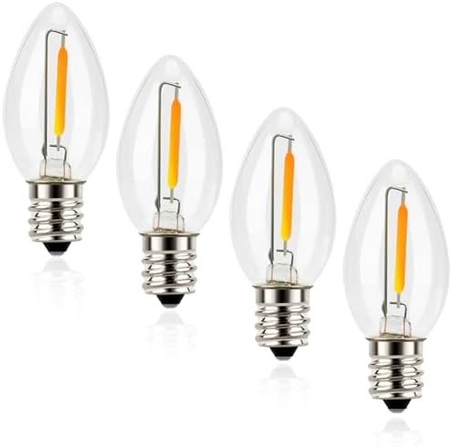 Emotionlite C7 LED Candelabra Bulbs, E12 Base, Warm White 2700K, 4 Pack
