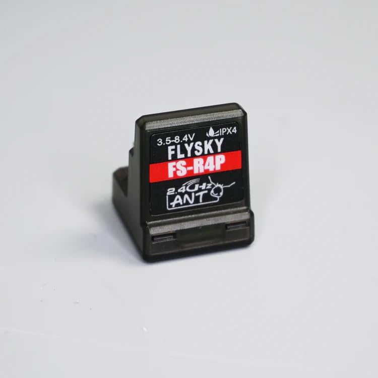 Flysky FS-R4P 2.4GHz 4Ch ANT Protocol Single Antenna PWM Output Receiver for FS-G7P ST8 Surface Radio TX RC Cars, RC Boat, RC Toys