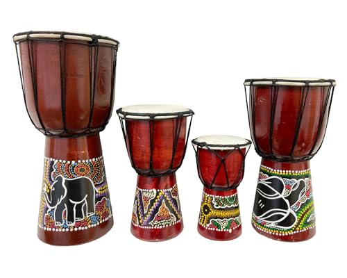 My Family House 20cm Painted Djembe