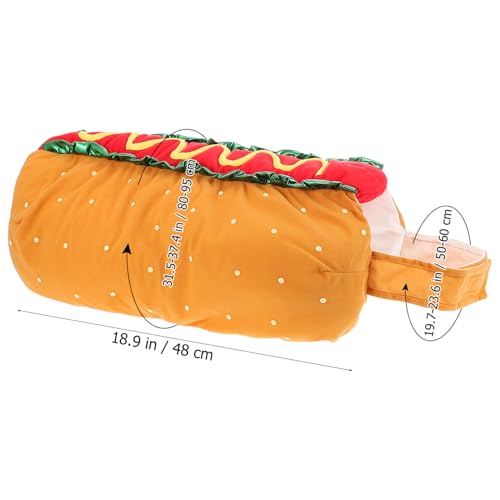 Disfraz de perro Hot Dog tamaño XL color naranja miniatura 2