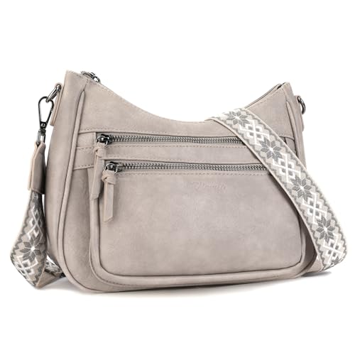 Image of Crossbody Purses for Women Trendy Leather Crossbody Bag,Multi Pocket Shoulder Handbag Lightweight Travel Purse