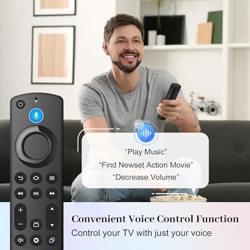 Image of Replacement Voice Remote Control for All Fire-Series, TV Cube(1st /2nd /3rd Gen), Fit for All Stick 4K /4K Max, Stick (2nd /3rd Gen) /Lite /HD, for Insignia-Pioneer TVs