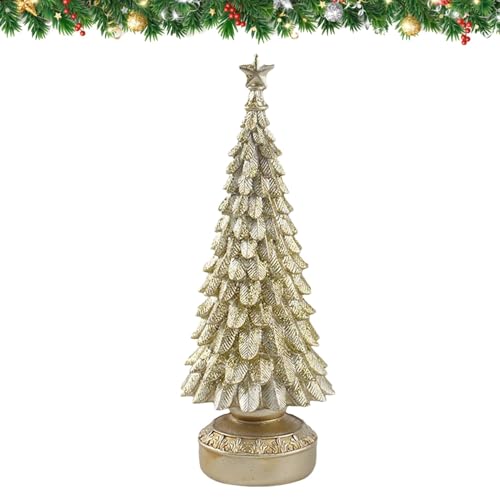 Statues de collection de sapin en résine et ornements d'arbre de Noël
