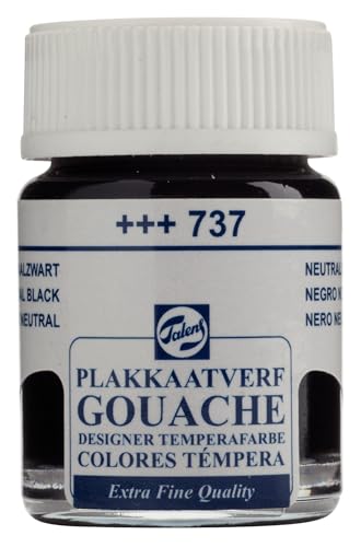 Talens Témpera Calidad Extrafina - 16 ml Negro neutro 737 - Acabado...