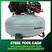 Metabo HPT Pancake Air Compressor, 6-Gallon 165PSI, Portable Air Compressor with 1.0 HP Oil-Free High Efficiency Motor, Lihghtweight, Quick Couplers for Fast Tool Changes, EC711S