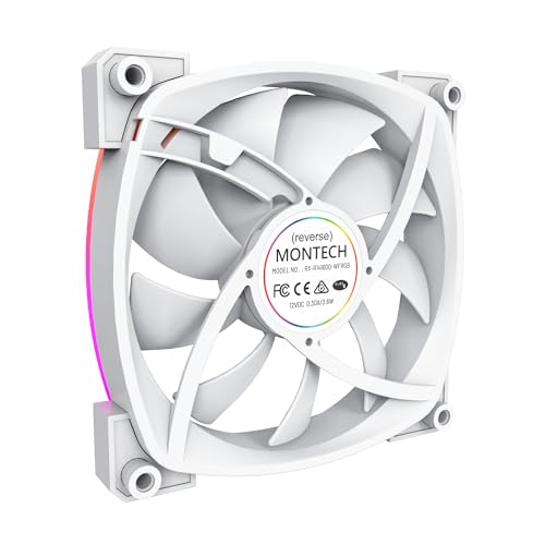 Ventilador invertido 1600PWM ARGB blanco de 140 mm silencioso para refrigeración líquida de PC 4