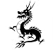 Produktbild Mrlwy 3 Stück 15 cm * 20 cm Vinyl Auto Styling Chinese Dragon Wasserdichte Abziehbilder Auto Aufkleber schwarz Wandaufkleber