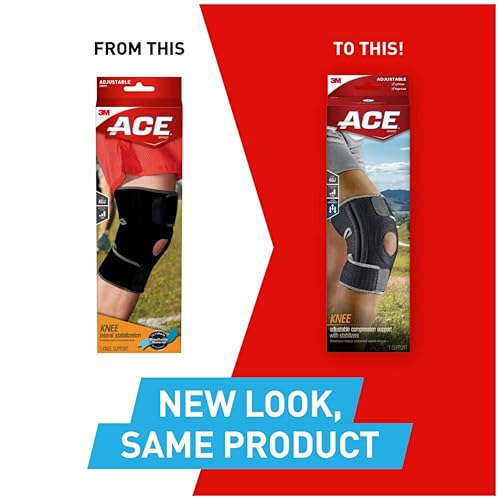 image for ACE Brand Adjustable Compression Knee Support with Stabilizers, Firm S