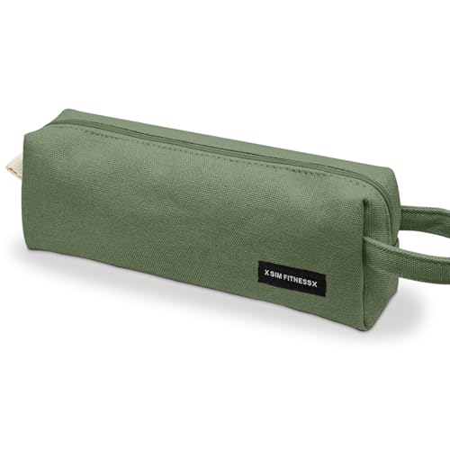 X SIM FITNESSX Federmäppchen Federtaschen Teenager Mädchen Mäppchen Etui Stifte Schulmäppchen Pencil Case Stiftetasche für Schule & Büro (Grün)