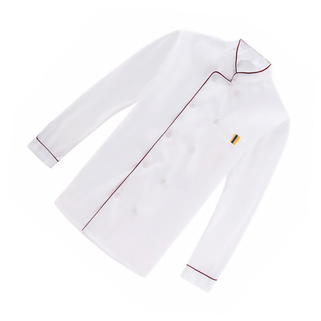 PACKOVE Sleeve Chef Coat for Men Women -splash Work Uniform for Restaurant Hotel Outdoor Barbecue Breathable Oil Red Embossed Chef Jacket Xl