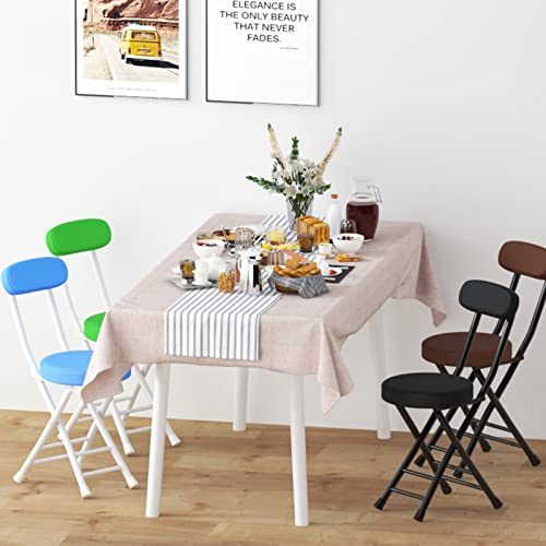 Chaise de bar pliante verte avec dossier rembourré en polyuréthane
