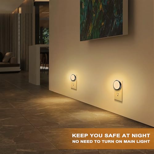 Image of Night Light, Night Lights Plug into Wall, 2-Pack, LED Nightlight with Dusk to Dawn Sensor, Soft White 3000K, Bright Nightlights Plug in for Kids Room, Bathroom, Hallway, Bedroom, Non-Dimmable