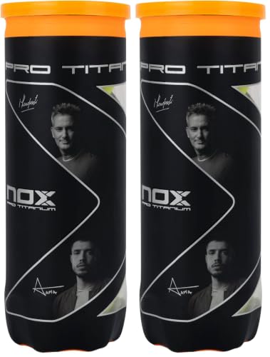 NOX Bote de 3 Pelotas de pádel Pro Titanium (Paquete de 2)